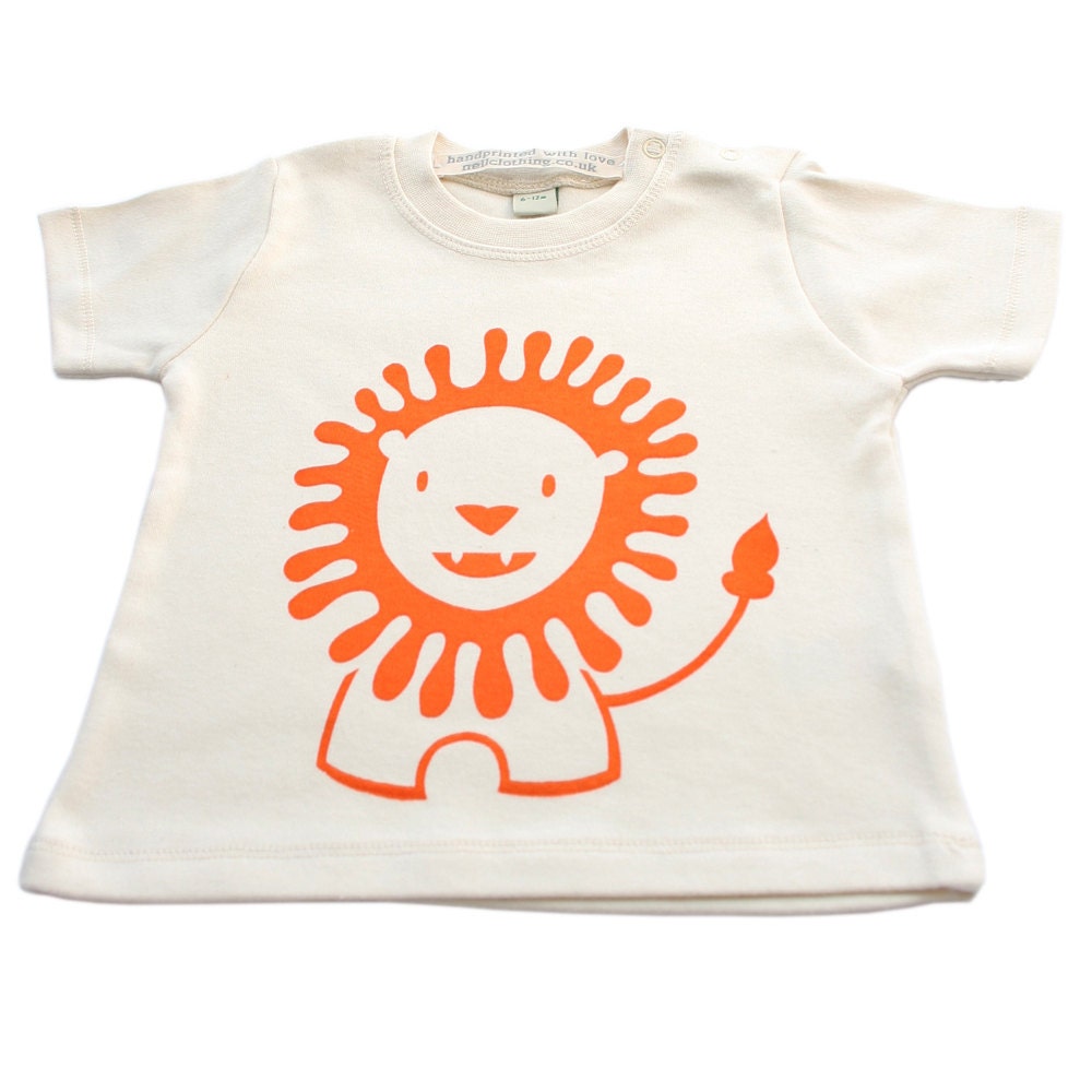 Friendly Little Lion Organic Cotton Baby T Shirt