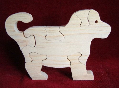 Puppy Puzzle, Unfinished Pine