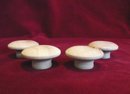 4 of the No. 40 Hardwood Drawer Pull, Unfinished (Mushroom/Toadstool)