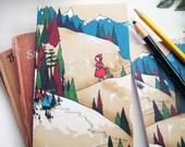 Girl Notebook, Girl Diary, Journal, Whimsical Notebook, Alpine Notebook, Fairytale Diary, Woodland forest whimsical notebook