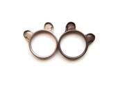 Grizzly Bear Ears Ring, brown bear ring, animal ring, cute ring, Kawaii ring, bear ears, grizzly ears ring, animal jewellery