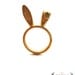 Gold Bunny Ears Ring, bunny ring, animal ring, cute ring, Kawaii ring, rabbit ears, hare, ears ring, animal jewellery, whimsical jewelry
