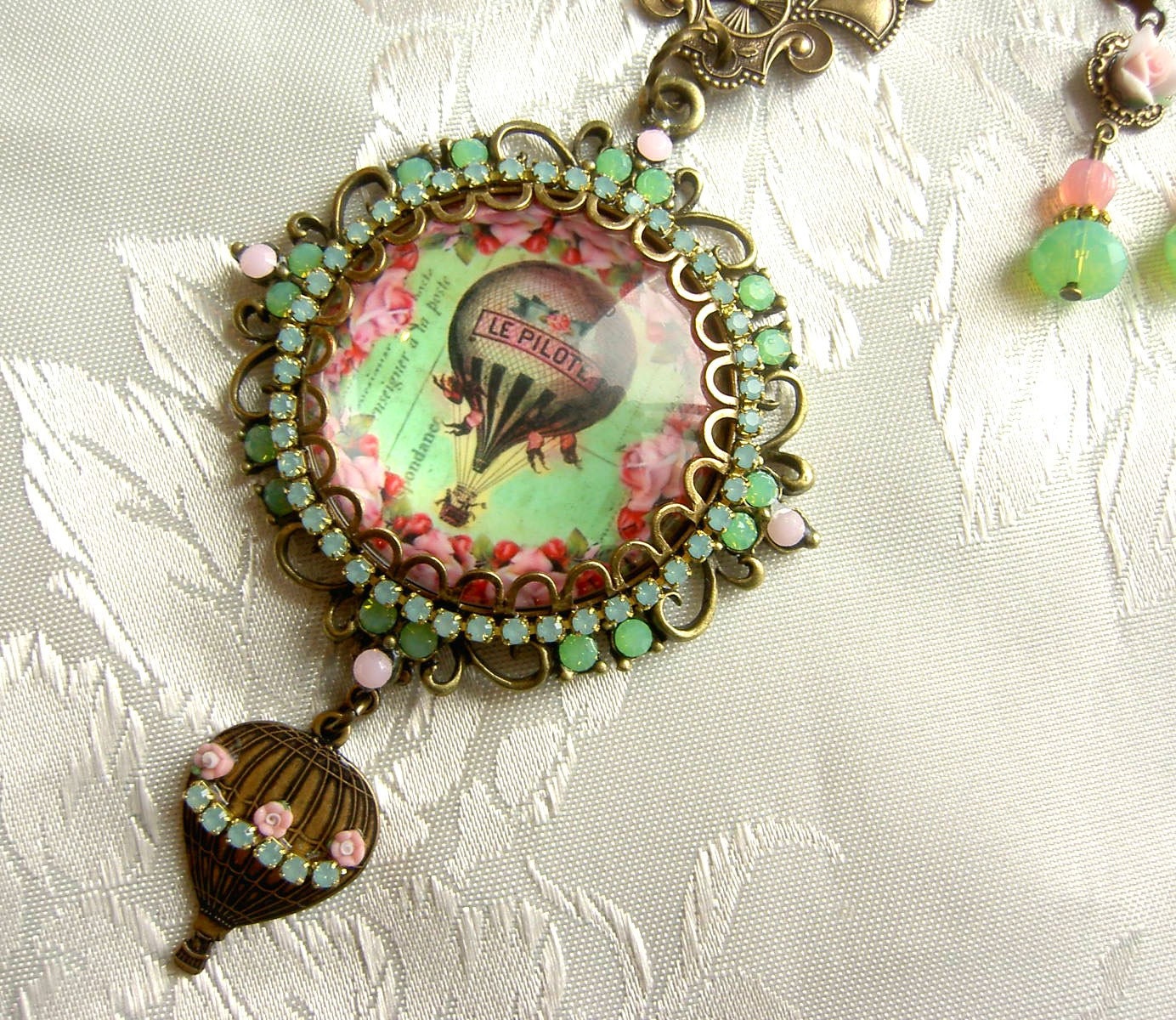 Paris Worlds Fair - Balloon Necklace - With Balloon Charm and Matching Earrings
