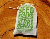 Edible Herbs Seed Bombs for Indoor or Outdoor Gardening - Basil, Dill, Chives, Parsley, Cilantro