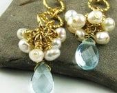 ETHELIND Parisian Nostalgia Blue Aquamarine Earrings