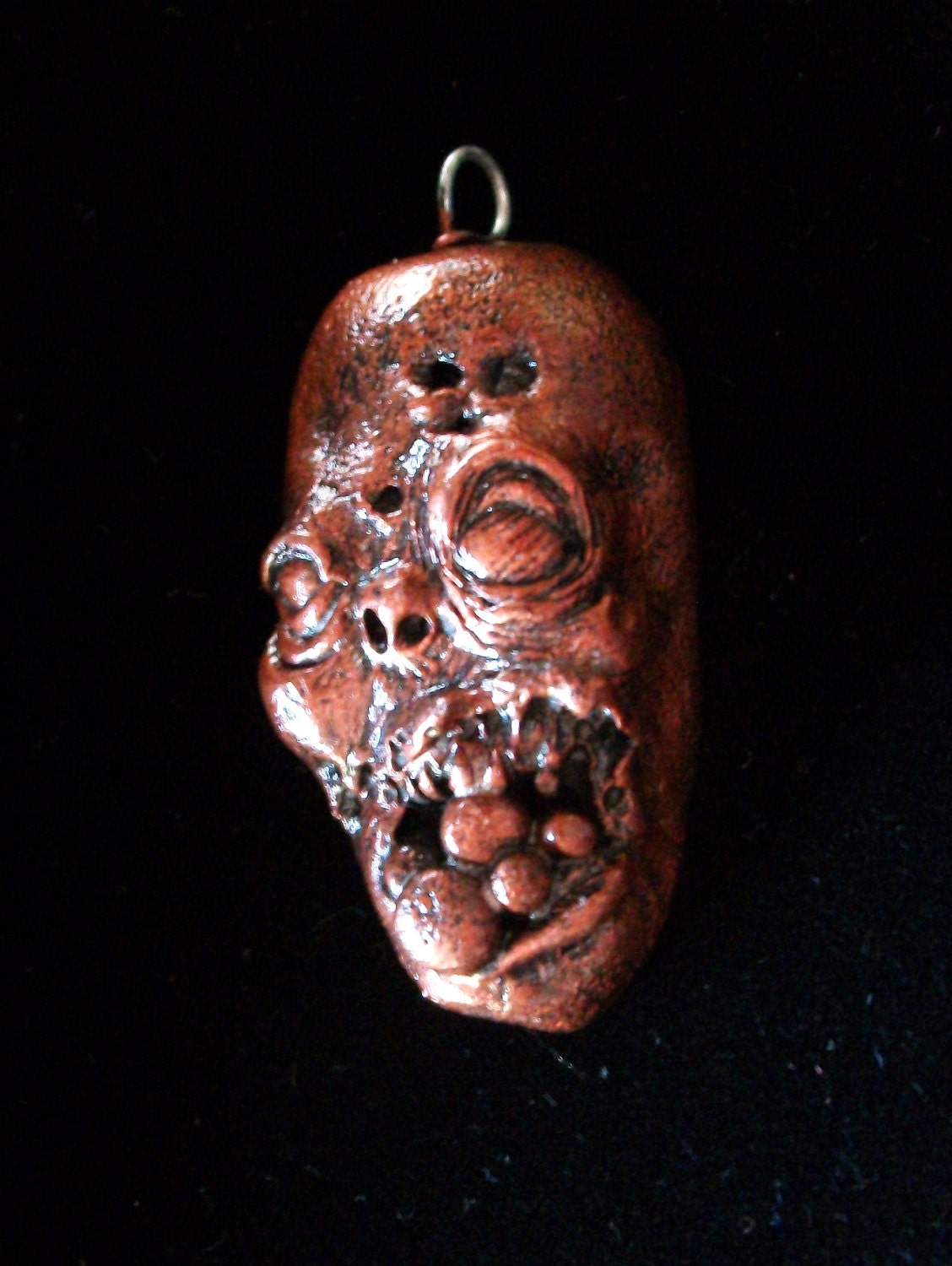 Bronze ZombieHead Pendant