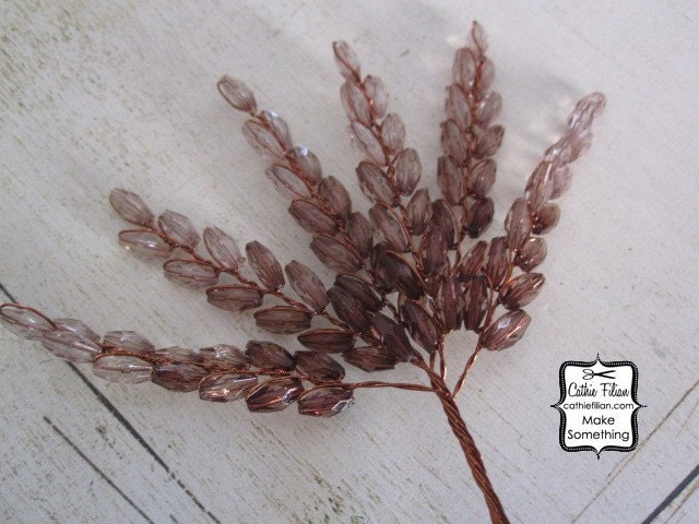 CoCo Brown and Copper - Beaded Flowers for Altered Couture - Millinery - Wedding