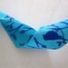 Bird Ribbon - Turquoise and Royal Blue - 5 yards - 1.5 inches wide - wired edge