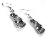 Steampunk Jewelry Earrings Vintage Watch Parts SILVER Ornate Etchings GORGEOUS Wedding Bridal Mother's Day - Steampunk Jewelry by edmdesigns