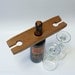 Reclaimed Wood Eco Friendly Wine Bottle Holder and Glass Caddy In Mahogany