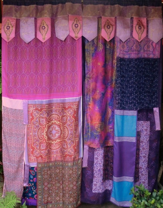 ARABIAN NIGHTS - Handmade Gypsy Curtains - Bohemian Hippie Global Style