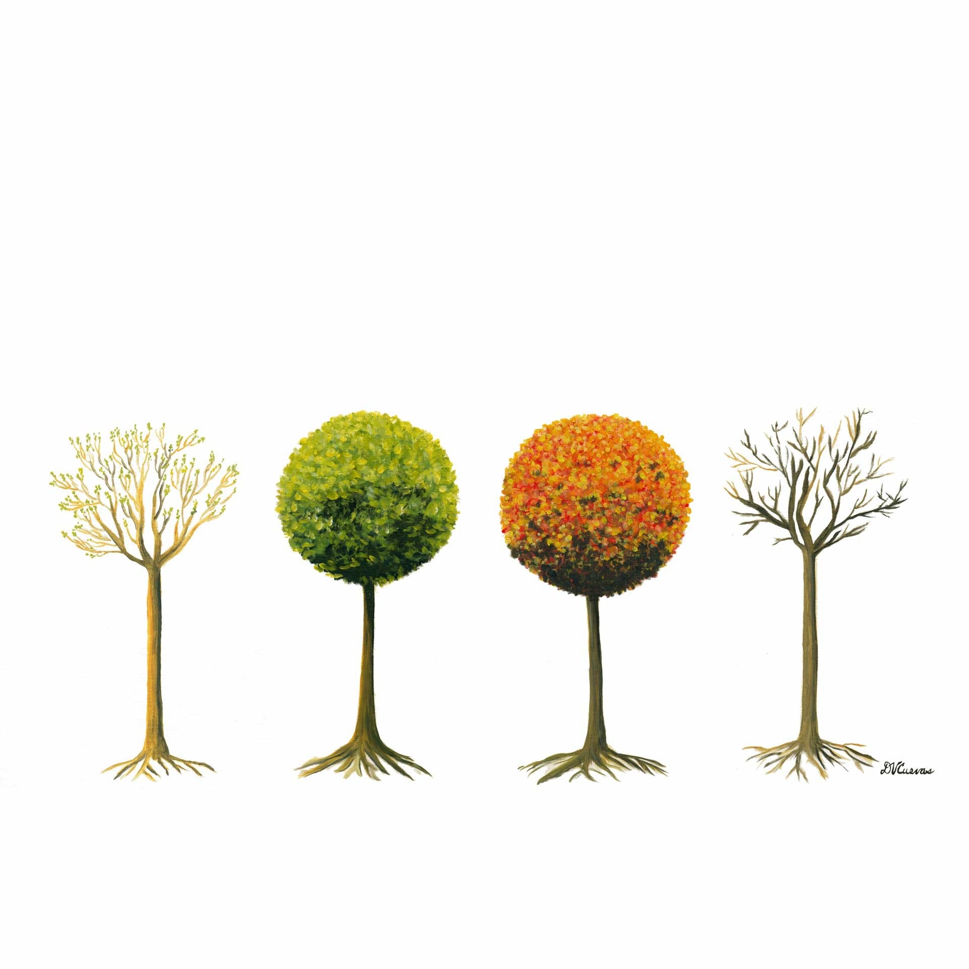 Blank note cards 10-pack - Seasons