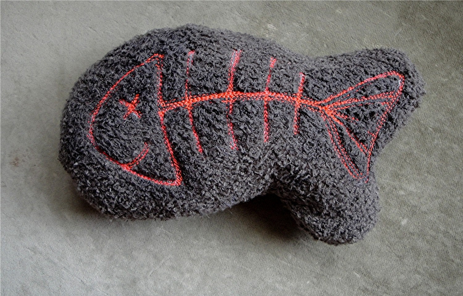 Fish Bones - Organic Catnip Fish Cat Toy - Custom Embroidery