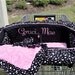 Shopping Cart Cover with Memory Foam Pad and Ruffled Blanket - Dogs - Pets - Custom Colors - Embroidery- Lampwork Bead Key Holder