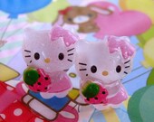 Hello kitty sweet strawberry earrings