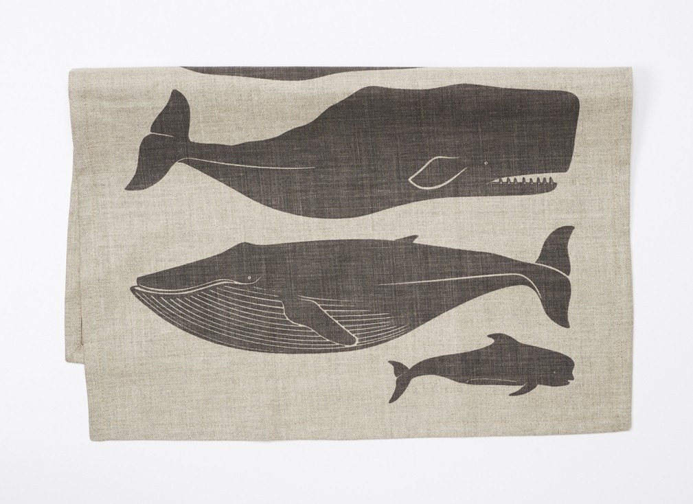 Whales Tea Towel