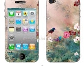 Wild Poppies and Birds  iPhone Skin for Back and Front