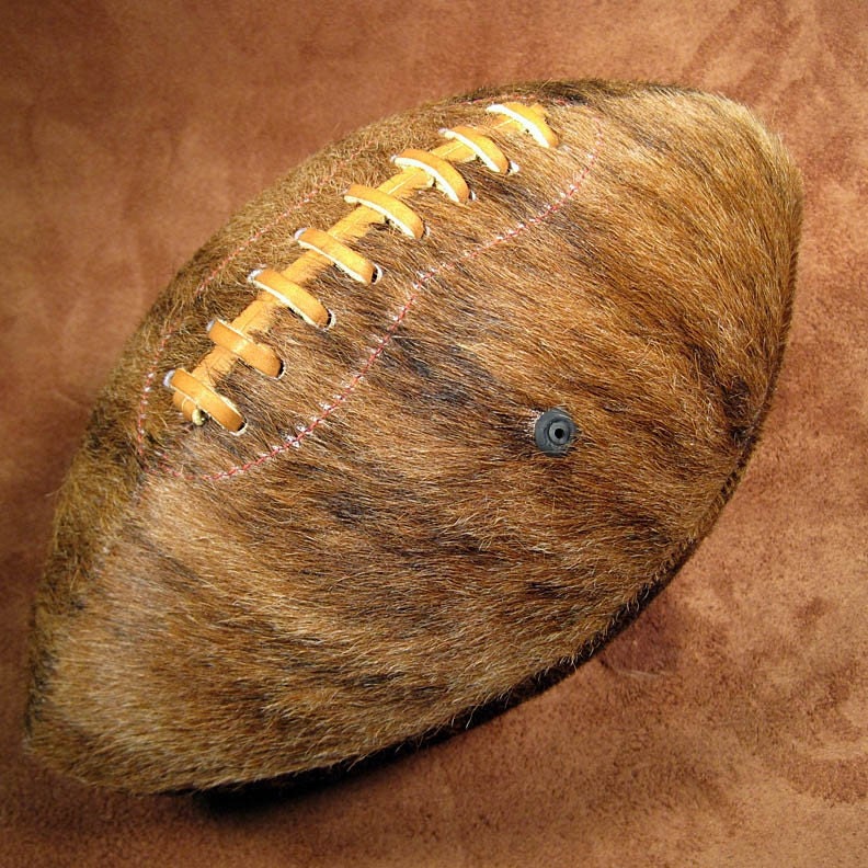 LEATHER HEAD Hairy American Football, Bruno, Featured in ESPN the Magazine