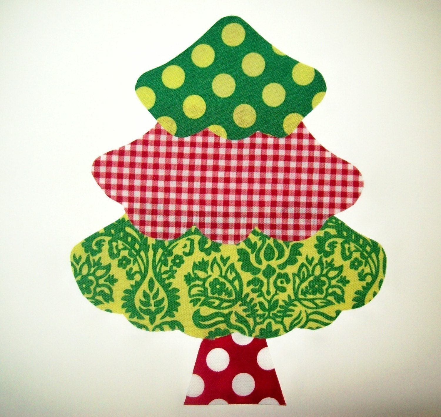 Fabric Applique TEMPLATE ONLY Layered Xmas Tree