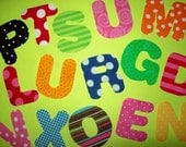 Fabric Applique TEMPLATE Pattern Only.... ALPHABET LETTERS Full Set 26 ....Mini Chunky