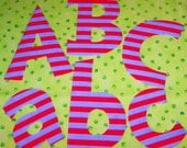 Fabric Applique PATTERNS Only GRINCHED Font Alphabet Letters.... Full Set Uppercase Lowercase & Numbers Style 9......New