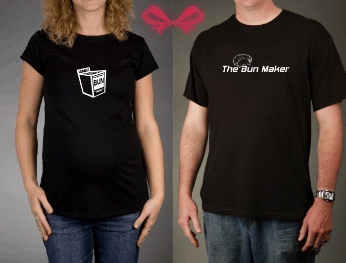 Mom and Dad To Be GIFT SET - Bun in the Oven and The Bun Maker Tshirts, All Sizes Available