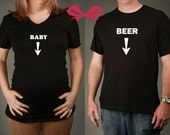 Mom and Dad To Be GIFT SET -Baby Belly and Beer Belly Tshirts, All Sizes Available