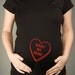 CONVERSATION HEART Maternity T-shirt, Short Sleeve Black