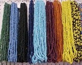 Vintage Mandrel Wound Glass Beads 4 Strands