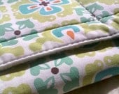 Organic Quilted Changing Mat - Flower Bed