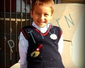 Space Cadet Sweater Vest (pdf knitting pattern file)
