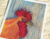 Feathery Rooster -- 4x6 Archival Print