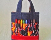 ARTOTE MINI Coloring Tote Crayon Bag Crayon Tote in Hotshot
