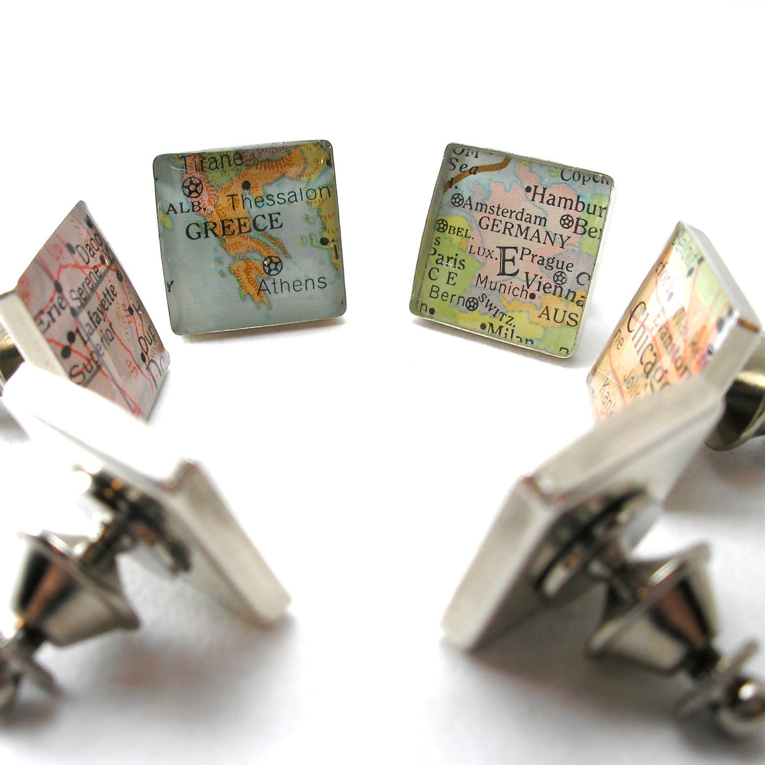 Tie Clip, Tie Tack, Mens Tie Tack, Personalized Tie Tack, Custom Tie Tack, Tie Tack Pin, Map Tie Clip