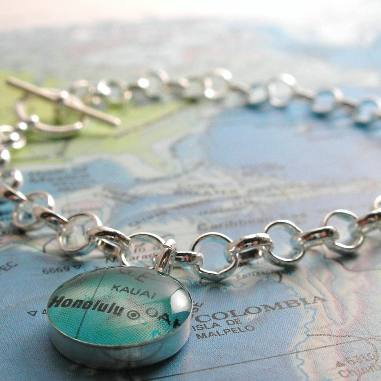 Toggle Bracelet, Sterling Silver Toggle, Charm Bracelet, will you be my bridesmaid