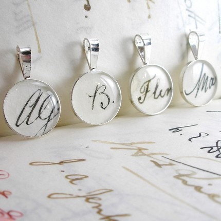 DLK Signature Series. Antique or Vintage Signature Monogram Necklace. Made to Order. Custom.