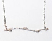 Ready to Ship. Budding Branch Necklace.  Twig Necklace. Ready to Ship