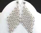 Argentium Sterling Silver Chainmaille Earrings