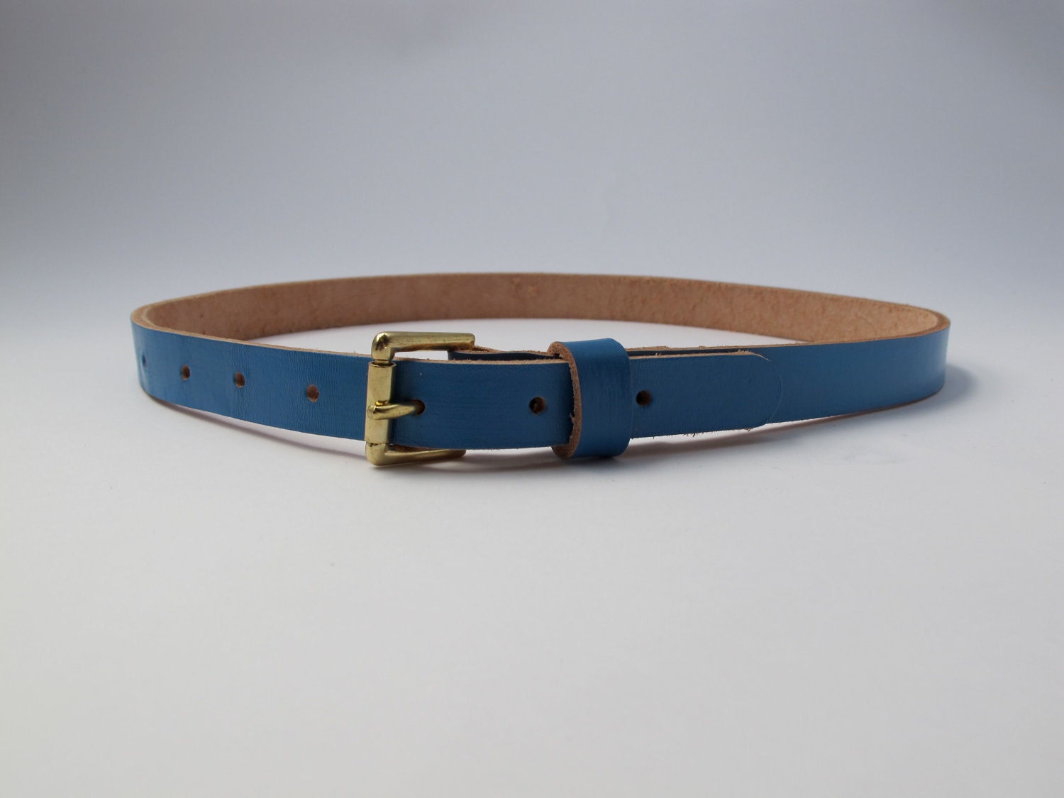 Leather Waist Belt / Electric Blue / ss2012