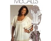 Womens peasant blouse top  sewing pattern McCalls M5337
