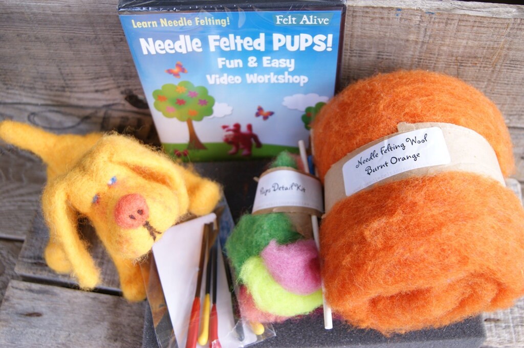 Needle Felting Kit & Pups DVD Tutorial