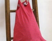 Tote Bag Paper and Plastic Alternative Bag/Tote  Red Stripes