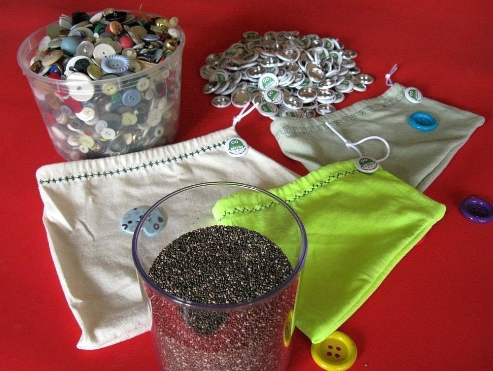 Produce Bags Three Green Sleeves Produce Bags Wristlet/Pouches