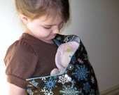 Doll Sling - Children's Toy Pouch - snuggly flannel great for imaginative play
