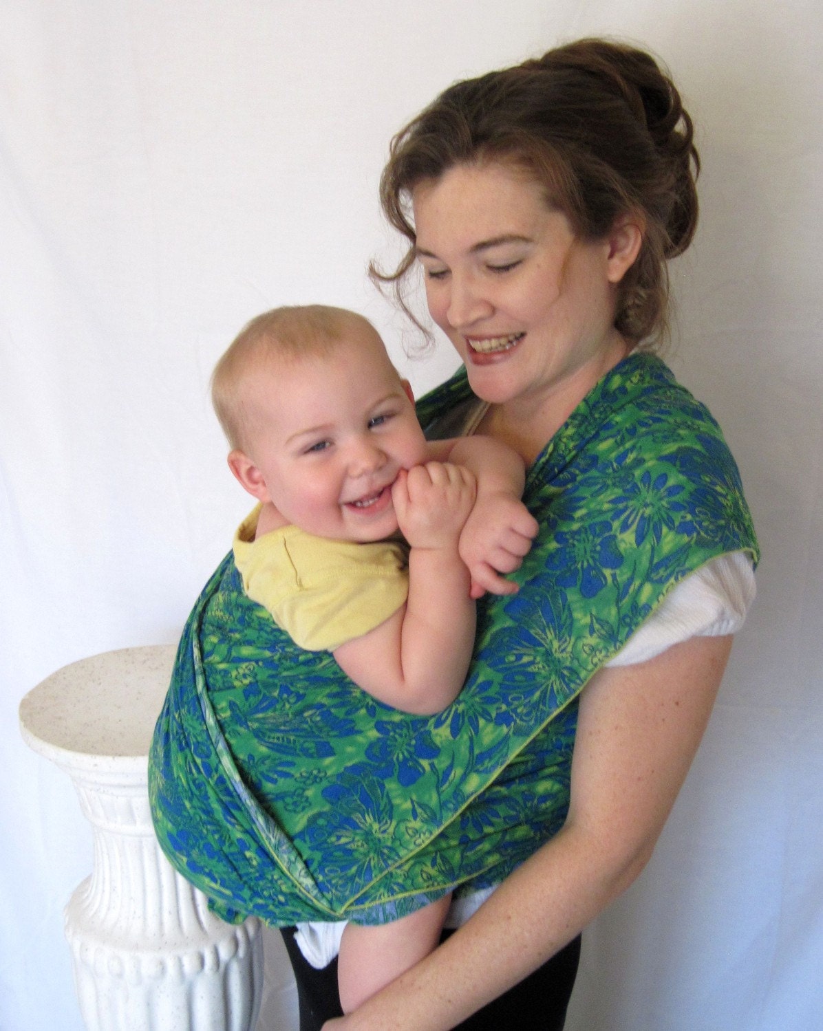 Baby Wrap Sling Carrier - Airy WOVEN w DVD tutorial - non-stretchy super support