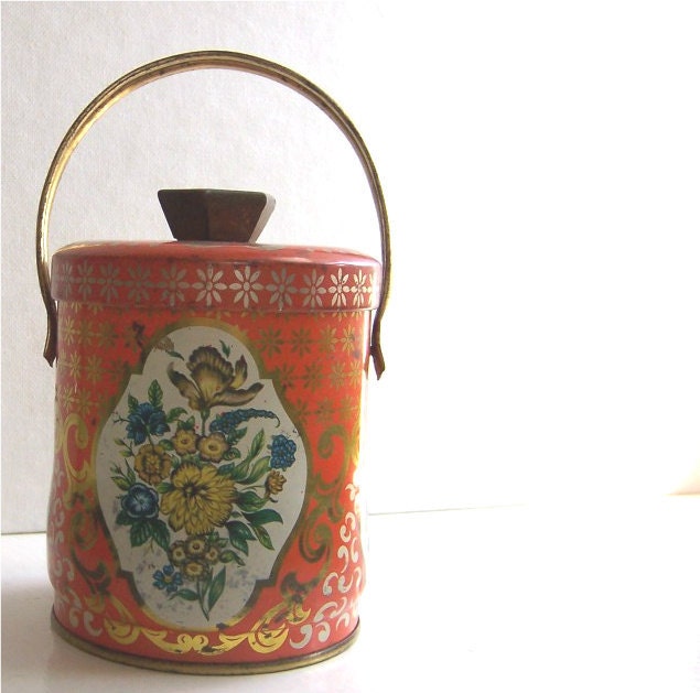 Orange Tin With Handle