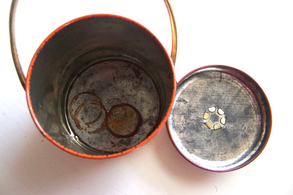 Orange Tin With Handle