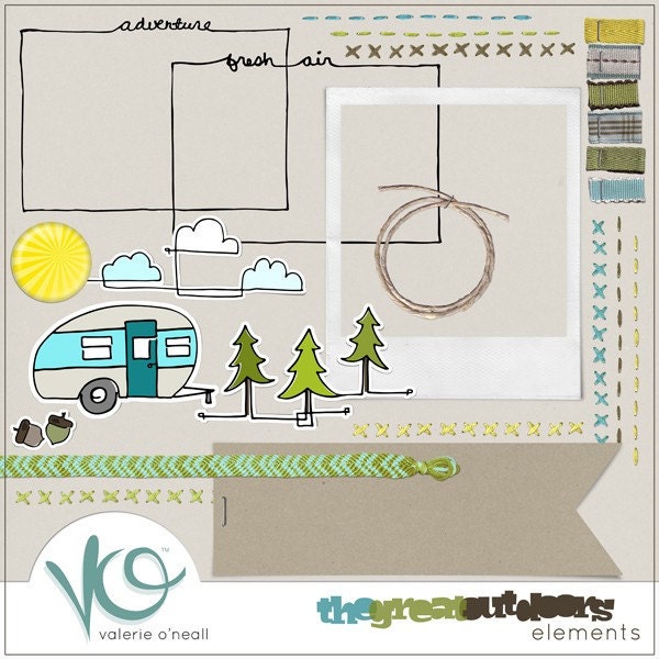 The Great Outdoors Digital Scrapbooking Kit