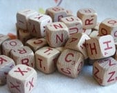 Vintage Scrabble Cubes 1970's- Set of 20
