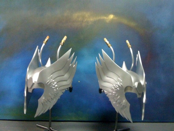 Flaming Helmets with Stand